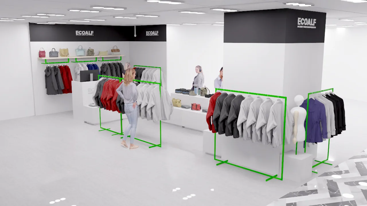 Ecoalf Alicante womenswear pop-up render 2