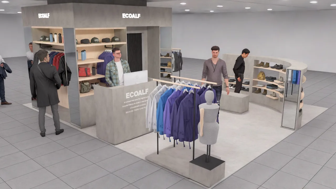 Ecoalf Lisboa men's store render