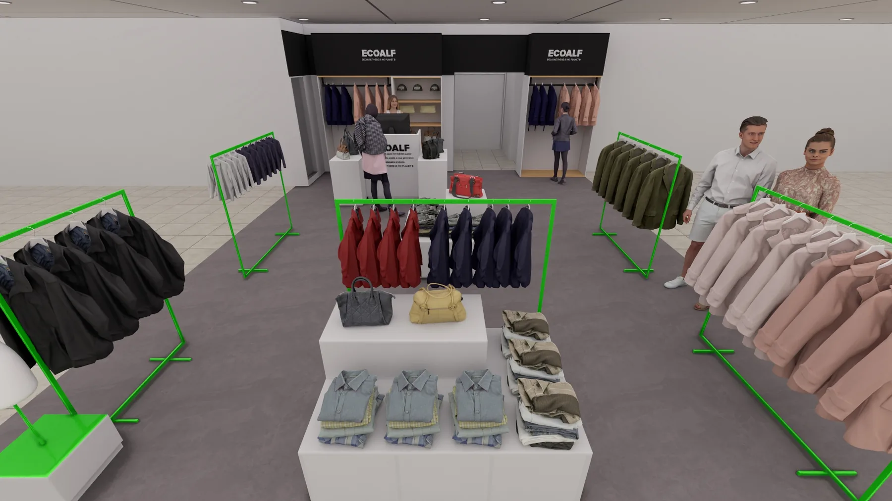 Ecoalf Salamanca womenswear corner render 1
