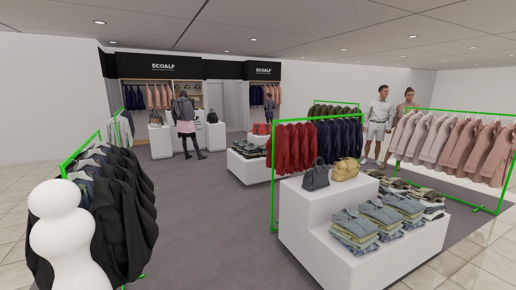 Ecoalf Salamanca womenswear corner render 2